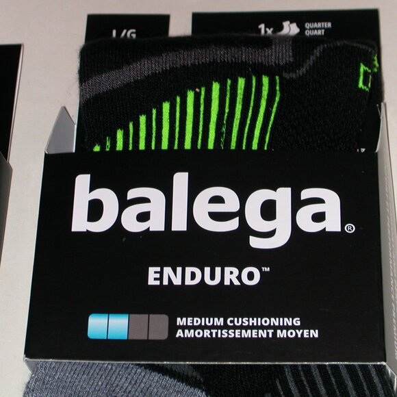 2 Pairs Balega Enduro Medium Cushion Unisex Quarter Socks Men's Size Large - Picture 3 of 6